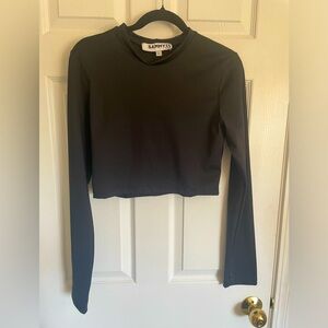 Sammy B black long sleeve crop top